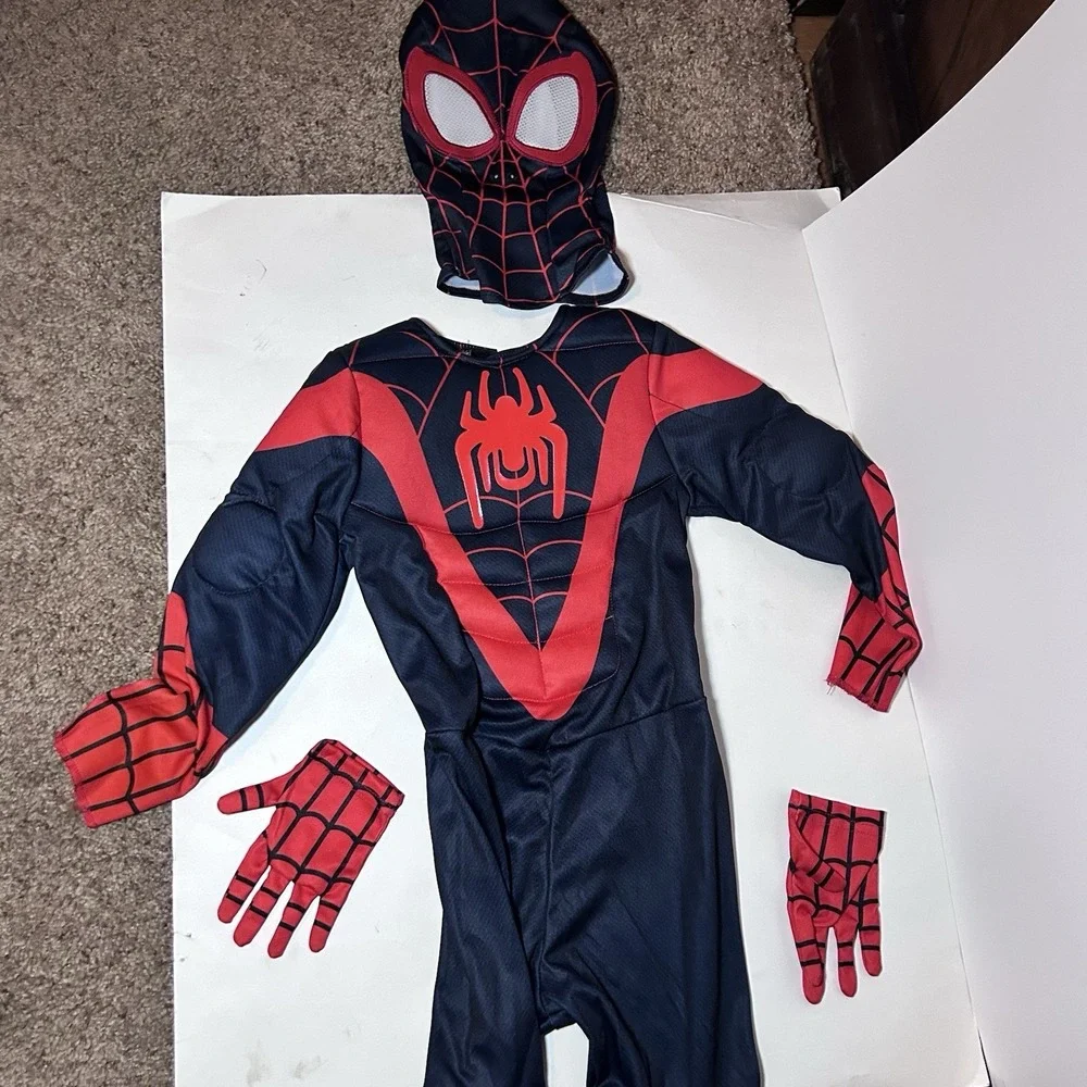 Spirt Halloween Toddler Spider Man 3T-4T Spin Muscle Suit Costume Spidey - Picture 4 of 6